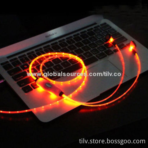 Hot-selling EL LED Glowing Earphones with Microphone